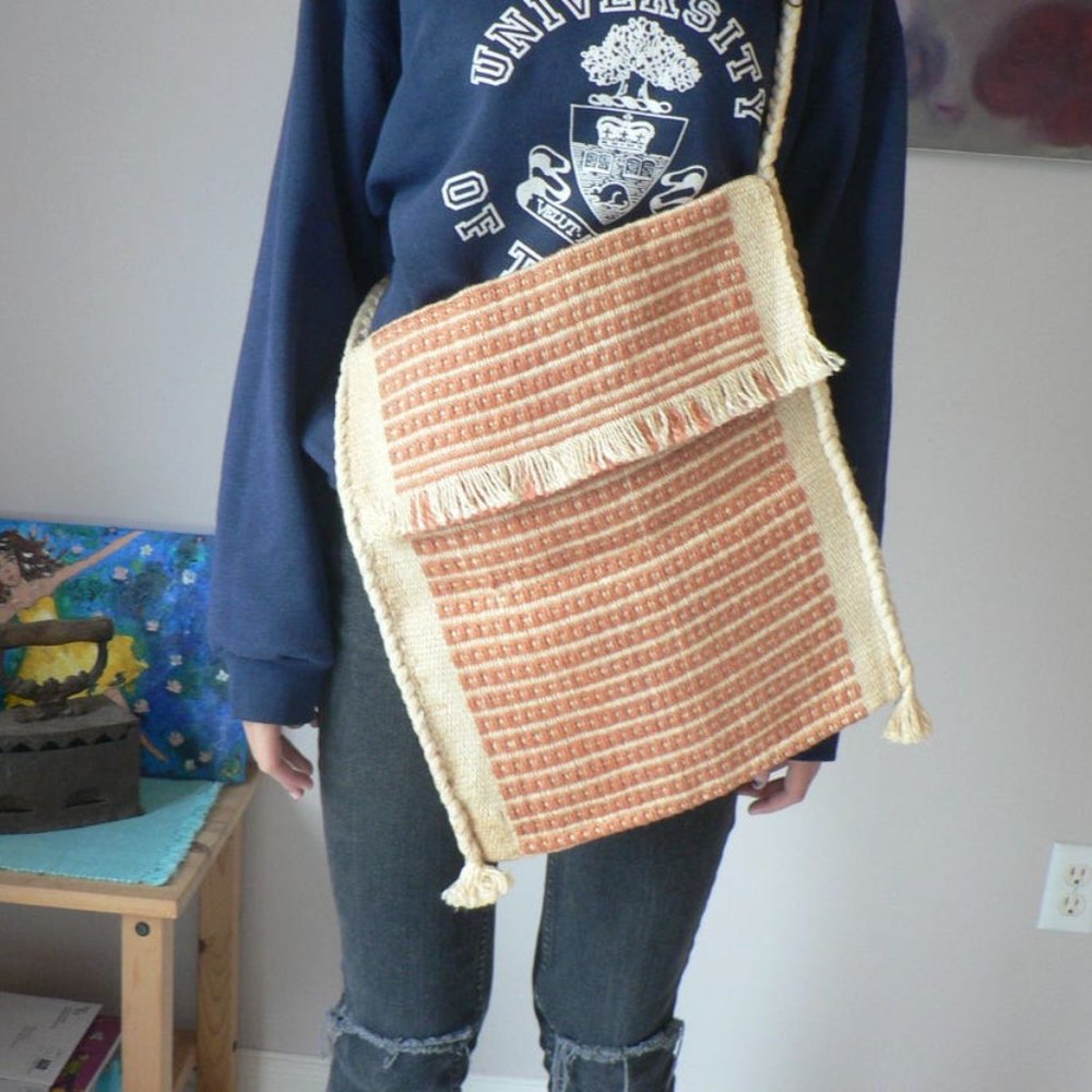 Woolen Shoulder Tote Bag